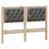 Image de Vidaxl tête de lit marron et gris foncé 135 cm bois massif en pin