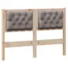 Image de Vidaxl tête de lit autre marron et taupe 120 cm bois massif en pin