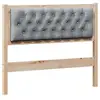 Image de Vidaxl tête de lit marron et gris clair 100 cm bois massif en pin