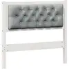 Image de Vidaxl tête de lit autre blanc et gris clair 90 cm bois massif en pin