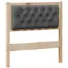Image de Vidaxl tête de lit autre marron et gris foncé 80 cm bois massif en pin