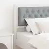 Image de Tête De Lit Autre Blanc Et Gris Clair 80 Cm Bois Massif En Pin Vidaxl