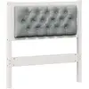 Image de Vidaxl tête de lit autre blanc et gris clair 80 cm bois massif en pin