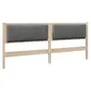 Image de Vidaxl tête de lit capitonnée marron 200 cm pin massif