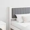 Image de Tête De Lit Capitonnée Avec Tête De Lit Blanc 180 Cm Pin Massif Vidaxl