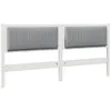 Image de Tête de lit capitonnée - vidaXL - Blanc - Pin massif - 180 cm - 1855x8x855 cm - Rembourré - Design moderne