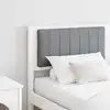 Image de Tête De Lit Capitonnée Avec Tête De Lit Blanc 150 Cm Pin Massif Vidaxl