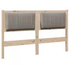 Image de Tête de lit capitonnée - vidaXL - 140 cm - Marron - Pin massif - Rembourré - Design moderne - Facile à nettoyer