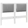 Image de Vidaxl tête de lit capitonnée avec tête de lit blanc 120 cm pin massif
