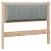 Image de Vidaxl tête de lit capitonnée gris clair 100 cm pin massif