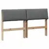 Image de Vidaxl tête de lit capitonnée gris foncé 140 cm pin massif