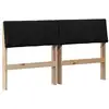 Image de Vidaxl tête de lit capitonnée noir 140 cm pin massif