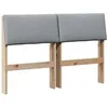 Image de Tête de lit capitonnée - vidaXL - Gris clair - 120x14x785 cm - Pin massif - Rembourrée en mousse - Facile à nettoyer