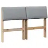 Image de Vidaxl tête de lit capitonnée gris clair 120 cm pin massif