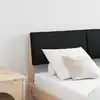 Image de Tête De Lit Capitonnée Noir 120 Cm Pin Massif Vidaxl