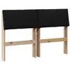 Image de Vidaxl tête de lit capitonnée noir 120 cm pin massif