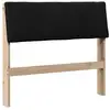 Image de Vidaxl tête de lit capitonnée noir 100 cm pin massif