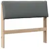 Image de Vidaxl tête de lit capitonnée gris foncé 90 cm pin massif
