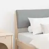 Image de Tête De Lit Capitonnée Gris Clair 80 Cm Pin Massif Vidaxl