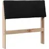 Image de Vidaxl tête de lit capitonnée noir 80 cm pin massif