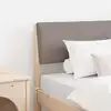 Image de Tête De Lit Capitonnée Taupe 80 Cm Pin Massif Vidaxl