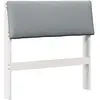 Image de Vidaxl tête de lit capitonnée gris clair 80 cm pin massif