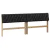 Image de Vidaxl tête de lit capitonnée noir 200 cm pin massif