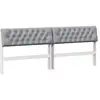 Image de Vidaxl tête de lit capitonnée gris clair 200 cm pin massif