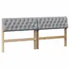 Image de Vidaxl tête de lit capitonnée gris clair 180 cm pin massif