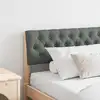 Image de Tête De Lit Capitonnée Gris Foncé 180 Cm Pin Massif Vidaxl
