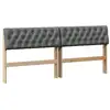 Image de Vidaxl tête de lit capitonnée gris foncé 180 cm pin massif