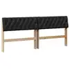 Image de Vidaxl tête de lit capitonnée noir 180 cm pin massif