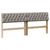 Image de Vidaxl tête de lit capitonnée taupe 180 cm pin massif