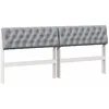 Image de Tête de lit capitonnée - vidaXL - Gris clair - 180 cm - Pin massif - Rembourrée en tissu - Style moderne