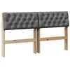 Image de Vidaxl tête de lit capitonnée gris foncé 160 cm pin massif