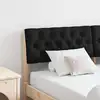 Image de Tête De Lit Capitonnée Noir 160 Cm Pin Massif Vidaxl