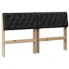Image de Vidaxl tête de lit capitonnée noir 160 cm pin massif