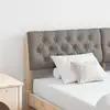 Image de Tête De Lit Capitonnée Taupe 160 Cm Pin Massif Vidaxl