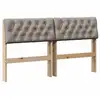 Image de Vidaxl tête de lit capitonnée taupe 160 cm pin massif