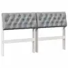 Image de Vidaxl tête de lit capitonnée gris clair 150 cm pin massif
