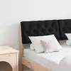 Image de Tête De Lit Capitonnée Noir 120 Cm Pin Massif Vidaxl