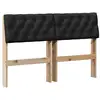 Image de Vidaxl tête de lit capitonnée noir 120 cm pin massif