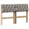 Image de Vidaxl tête de lit capitonnée taupe 120 cm pin massif