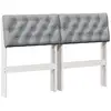 Image de Vidaxl tête de lit capitonnée gris clair 120 cm pin massif
