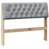 Image de Vidaxl tête de lit capitonnée gris clair 100 cm pin massif