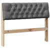 Image de Vidaxl tête de lit capitonnée gris foncé 100 cm pin massif