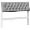 Image de Vidaxl tête de lit capitonnée gris clair 100 cm pin massif
