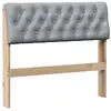 Image de Vidaxl tête de lit capitonnée gris clair 90 cm pin massif