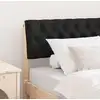 Image de Tête De Lit Capitonnée Noir 90 Cm Pin Massif Vidaxl