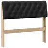 Image de Vidaxl tête de lit capitonnée noir 90 cm pin massif